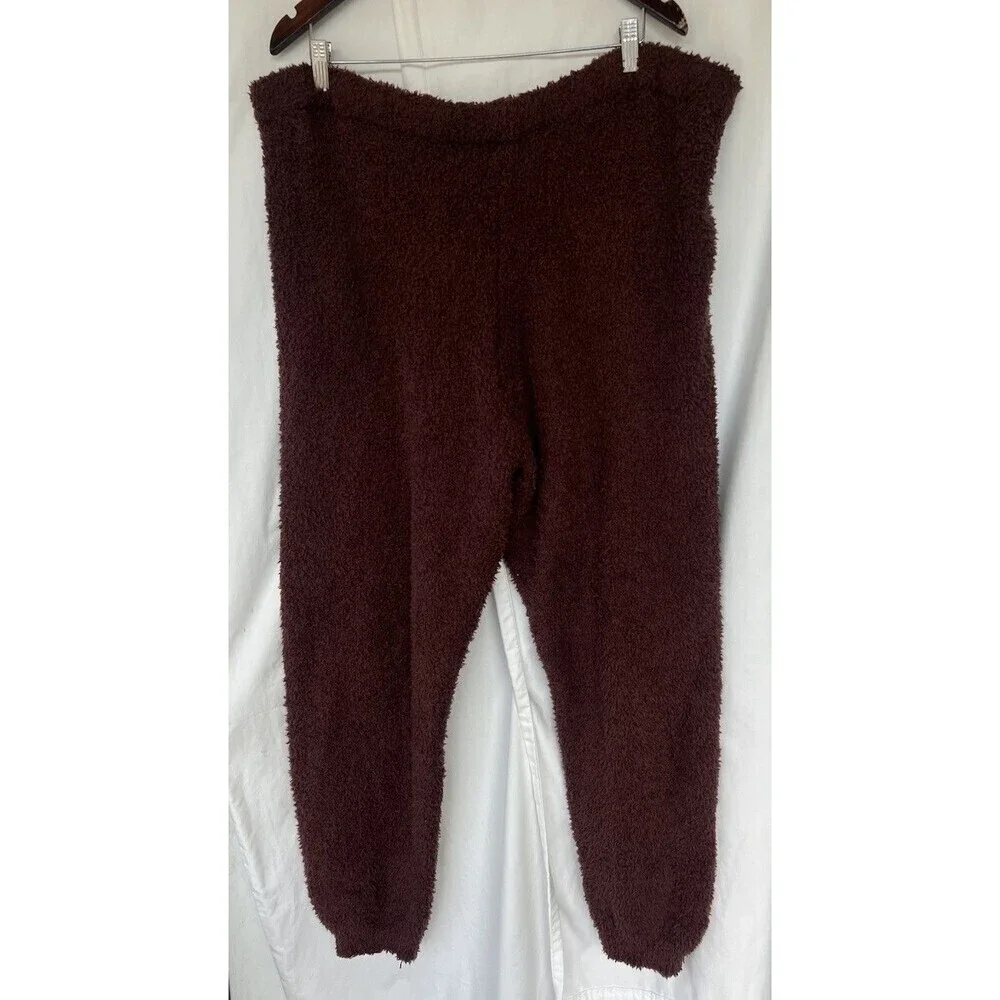 SKIMS Cozy Knit Boucle Jogger Teddy Brown Drawstrings Lounge Stretch Size 4X/5X